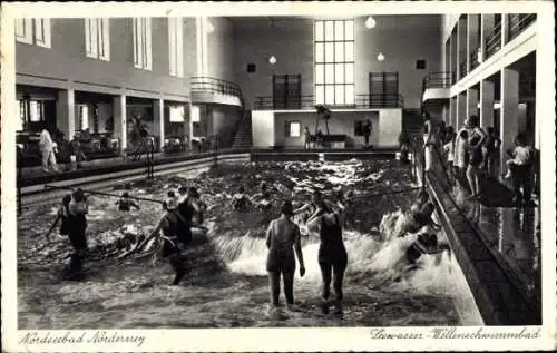 Ak Norderney in Ostfriesland, Seewasser Wellenschwimmbad