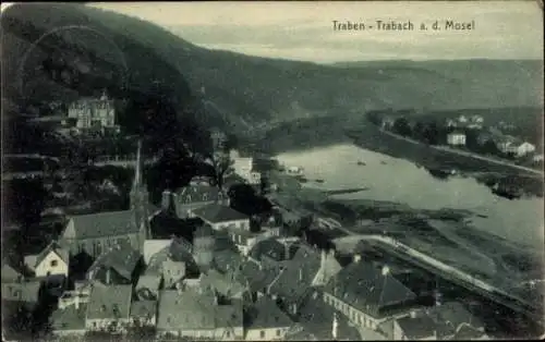 Ak Traben Trarbach an der Mosel, Panorama