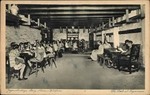 Ak Altena im Märkischen Kreis, Jugendherberge, Die Diele als Tagesraum