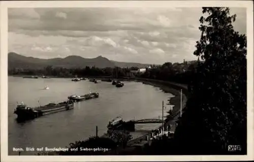 Ak Bonn am Rhein, Panorama, Bundeshaus, Siebengebirge