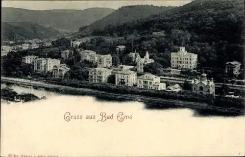 Ak Bad Ems an der Lahn, Panorama