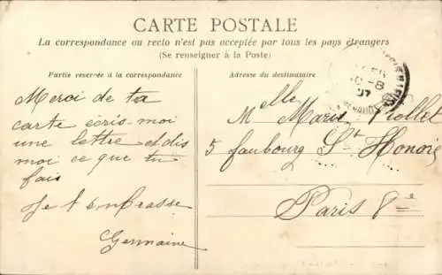 Ak Rots Calvados, Kirche, Innenansicht