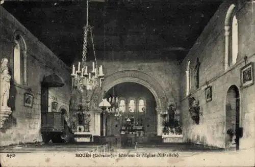 Ak Mouen Calvados, Interieur de l'Eglise