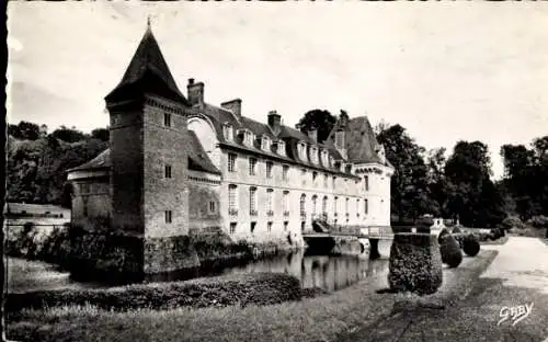 Ak Saint André d'Hébertôt Calvados, Chateau, Douves