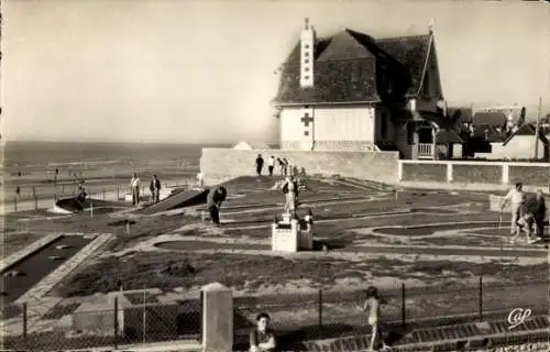 Ak Blonville sur Mer Calvados, Golf miniature, Plage