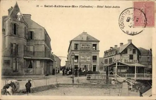 Ak Saint Aubin sur Mer Calvados, Hotel Saint-Aubin