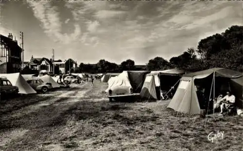 Ak Saint Aubin sur Mer Calvados, Campingplatz