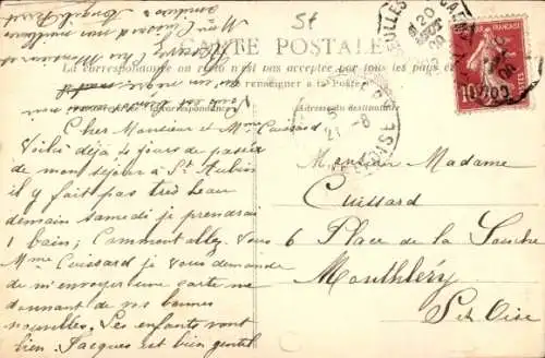 Ak Saint Aubin sur Mer Calvados, Pont Pasteur, Passerelle