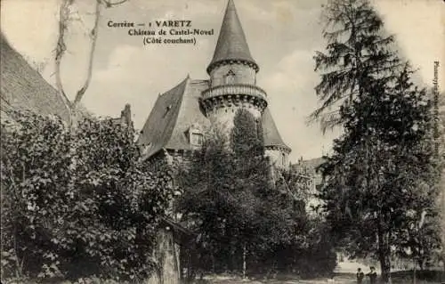 Ak Varetz Corrèze, Chateau de Castel-Novel, Cote couchant