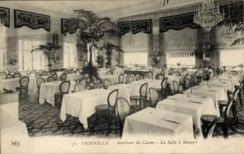 Ak Trouville Calvados, Interieur du Casino, Salle a Manger