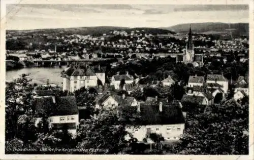 Ak Trondheim Norwegen, Utsikt fra Kristiansten Festning, Kirche, Umgebung