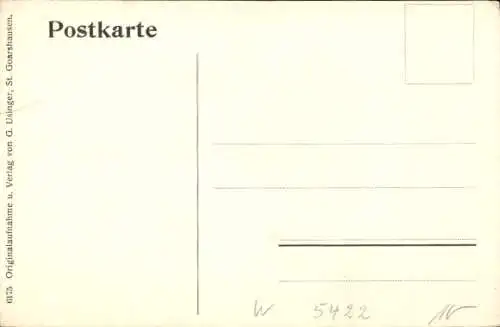 Ak St. Goarshausen am Rhein, Totalansicht, Hasenbachtal