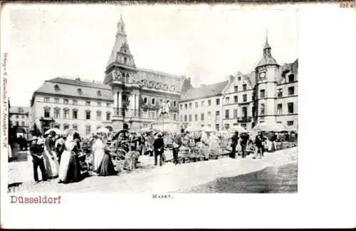 Ak Düsseldorf am Rhein, Markt