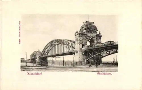 Ak Düsseldorf am Rhein, Rheinbrücke