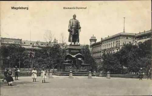 Ak Magdeburg an der Elbe, Bismarck-Denkmal