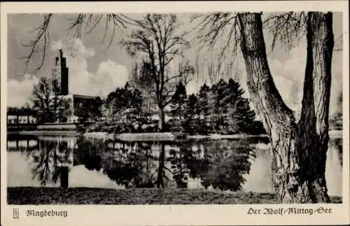 Ak Magdeburg an der Elbe, Adolf Mittag See