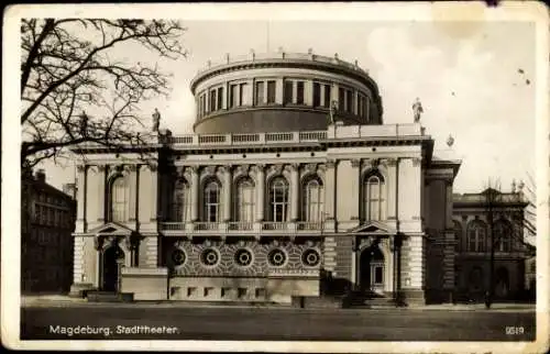 Ak Magdeburg in Sachsen Anhalt, Stadttheater