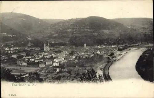 Ak Eberbach am Neckar Odenwald Baden, Panorama