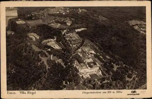 Ak Bredeney Essen im Ruhrgebiet, Villa Hügel, Luftbild