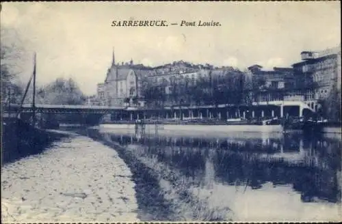 Ak Saarbrücken im Saarland, Luisenbrücke