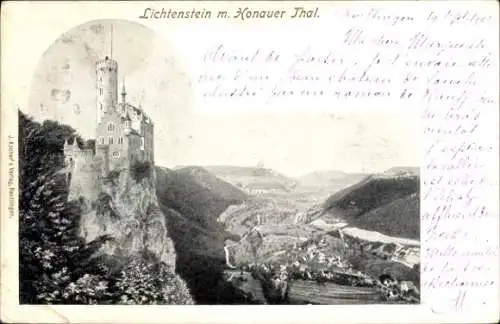 Ak Lichtenstein in Württemberg, Honauer Tal