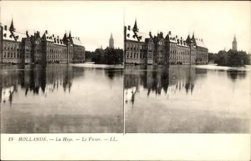 Stereo Ak Den Haag Südholland Niederlande, Vijver