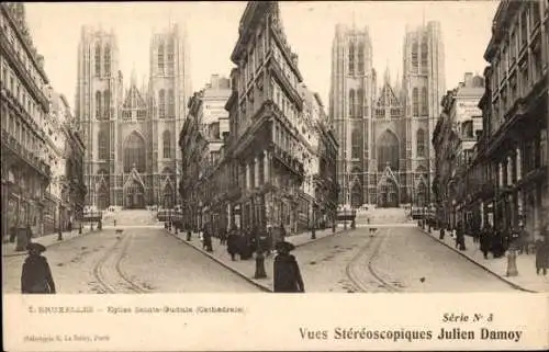 Stereo Ak Brüssel, Kirche St Gudule, Kathedrale