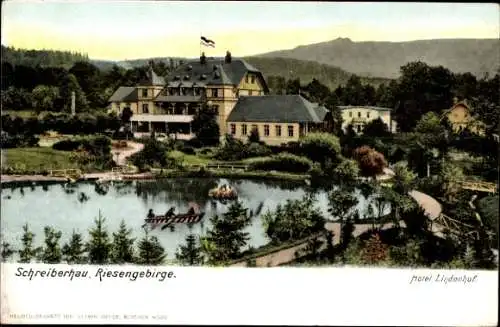 Ak Szklarska Poręba Schreiberhau Riesengebirge Schlesien, Hotel Lindenhof