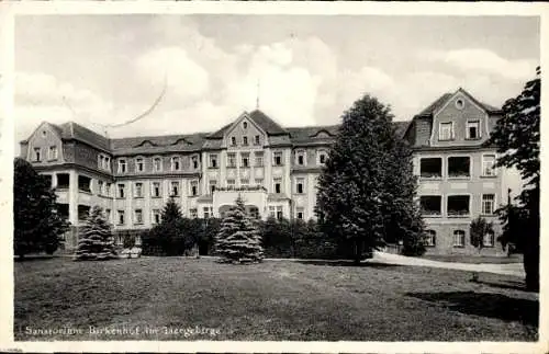 Ak Gryfów Śląski Greiffenberg Schlesien, Sanatorium Birkenhof, Außenansicht