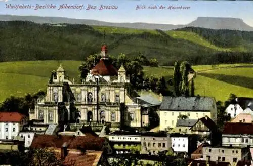 Ak Wambierzyce Albendorf Schlesien, Wallfahrtsbasilika, Gnadenkirche, Heuscheuer