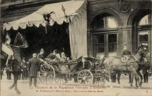 Ak-Präsident der Französischen Republik in Brüssel, Gare du Nord, König der Belgier