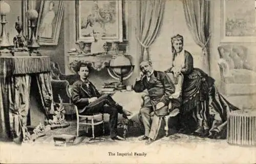 Ak Napoleon III mit Familie, Globus