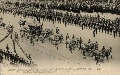 Ak Krönung von König George V und Königin Mary, 22. Juni 1911