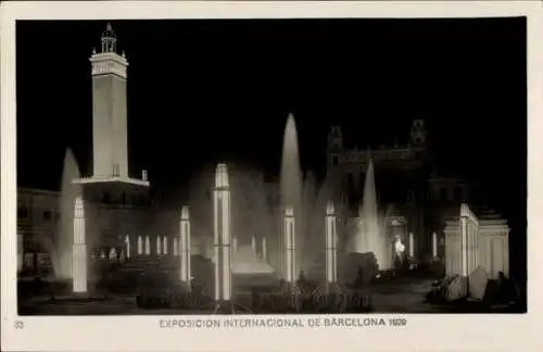 Ak Exposicion Internacional de Barcelona 1929, Plaza del Universo