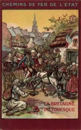 Künstler Ak Kauffman, Paul, Bretagne Pittoresque, Chemins de Fer de l'Etat