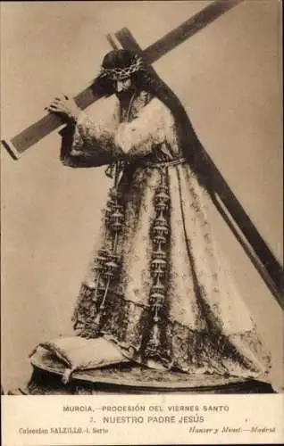 AK Stadt Murcia Spanien, Karfreitagsprozession, Vater unser Jesus