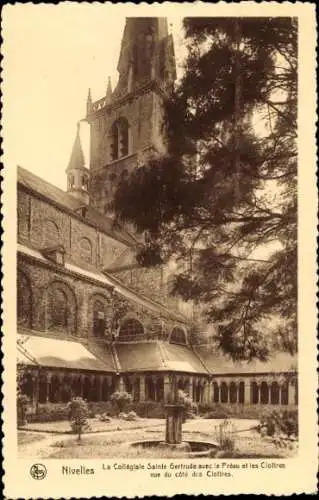 Ak Nivele Nivelles Wallonisch-Brabant, Stiftskirche Ste. Gertrude