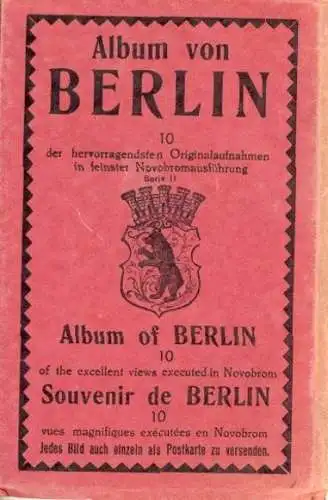 Album von BERLIN mit 10  der hervorragendsten Originalaufnahmen in feinster Novobrom ausführung Seri