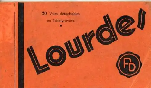 Album mit 20 herausnehmbare Tiefdruckansichten Ak Lourdes