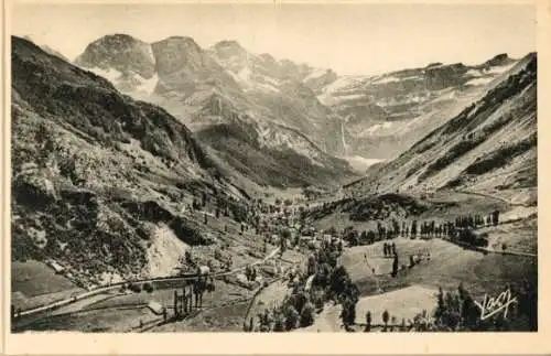 Album mit 12 Heliogravurkarten Gavarnie, Bearbeiten. Foto Quinault - LOURDES