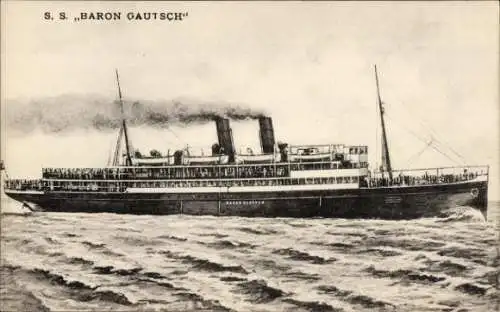 Ak Dampfer SS Baron Gautsch, Österreichischer Lloyd