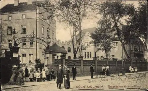 Ak Mülheim Köln am Rhein, Städtisches Krankenhaus