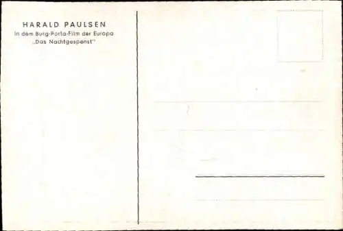 Ak Schauspieler Harald Paulsen, Portrait, Autogramm, Hut