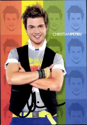 Ak Sänger Christian Petru, Portrait, Autogramm