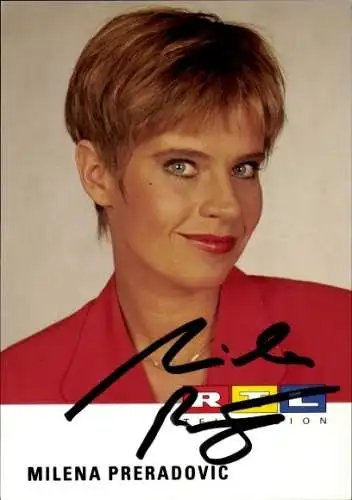Ak Moderatorin Milena Preradovic, Portrait, Autogramm