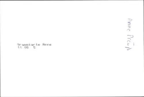 Ak Schauspielerin Anne Preuß, Portrait, Autogramm