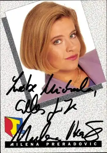 Ak Moderatorin Milena Preradovic, Portrait, Autogramm