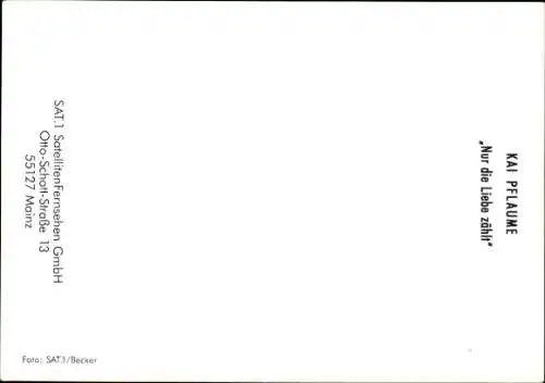 Ak Moderator Kai Pflaume, Portrait, Nur die Liebe zählt, Autogramm