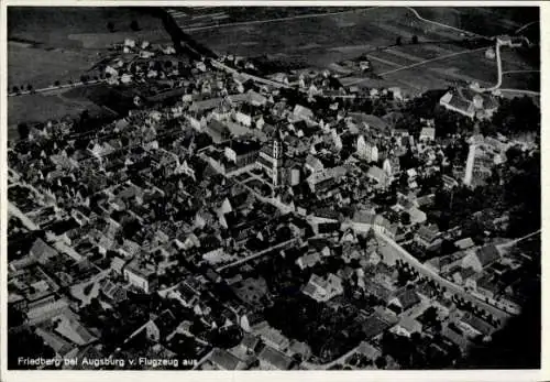 Ak Friedberg in Bayern, Fliegeraufnahme