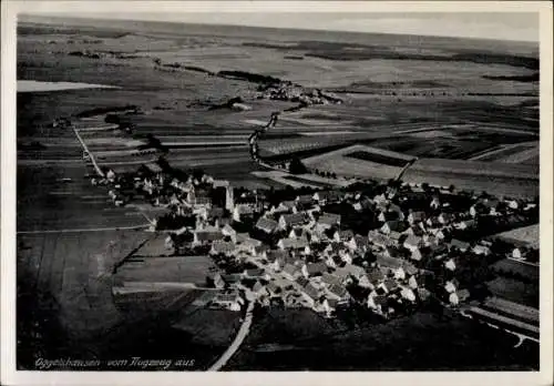 Ak Oggelshausen in Oberschwaben, Fliegeraufnahme